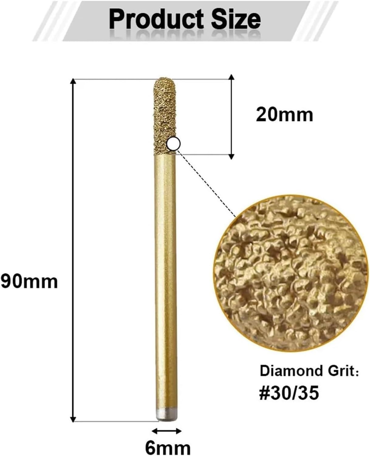 Router Bit Diamond Brazed Stone Ball Hand Engraving Milling Cutter Profile Tool Grinding Carving Knife CNC Machine .26131