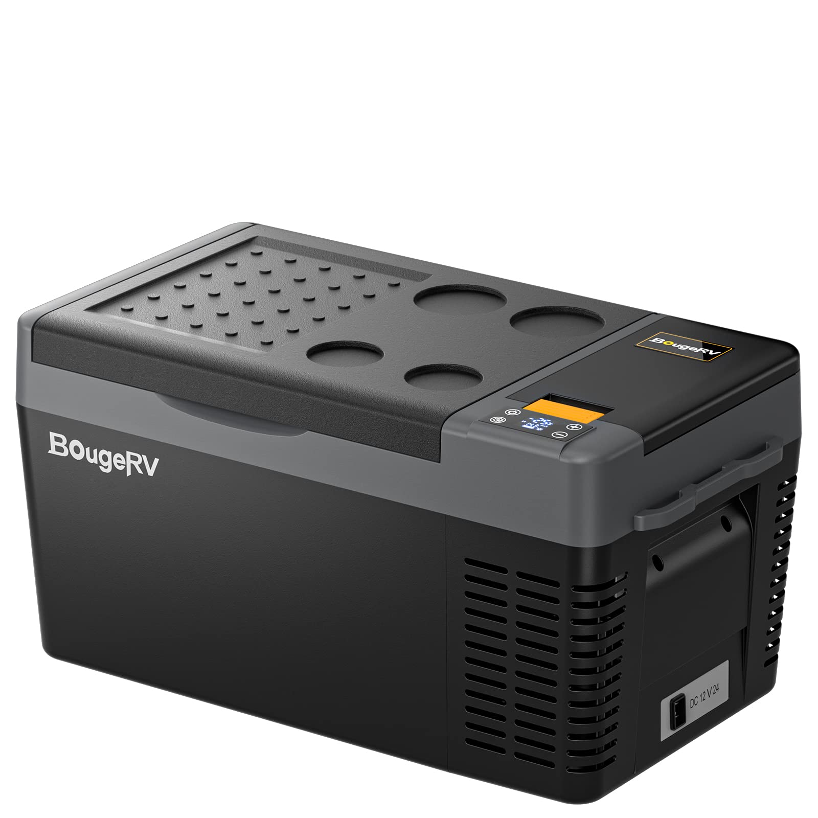 BougeRV CRPRO 12V Compressor Fridge Freezer 20L Car Fridge Portable Car Refrigerator 12/24V DC 110-240V AC for Camping Outdoor Travel Campervan RV Boat Home, -22℃ to 10℃, Battery Not Included - 2