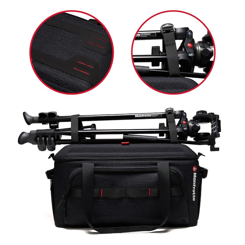 Manfrotto ビデオカメラケース ブラック/レッド Amazon | Manfrotto カメラバッグ PL シネローダー M ビデオ