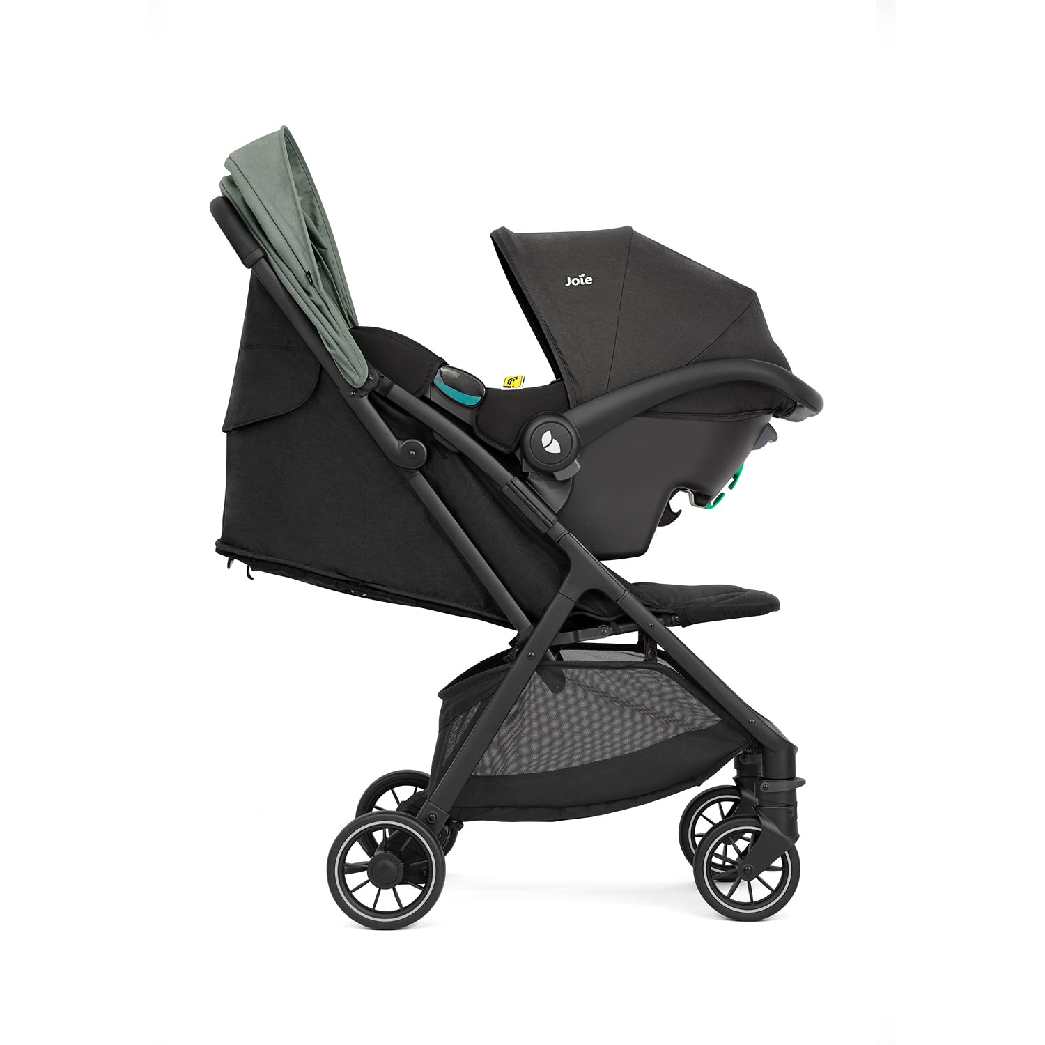 JOIE – PACT PRO – Poussette ultra compacte, légère 6,3 kg – naissance à 22 kg – Pliage une main – Dossier inclinable 17 positions – Sac transport, habillage pluie et adaptateurs inclus – Coloris Abyss