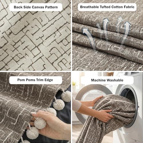 Image of Story@Home Chenille Sofa Cover 3 Seater Fully Covered with Back Covers (152x178Cm) & Arm Rest Covers| Anti Slip Sofa Mat for 1 /2 /3 Seater & L Shape Sofa Cover - Caramel & Cream
