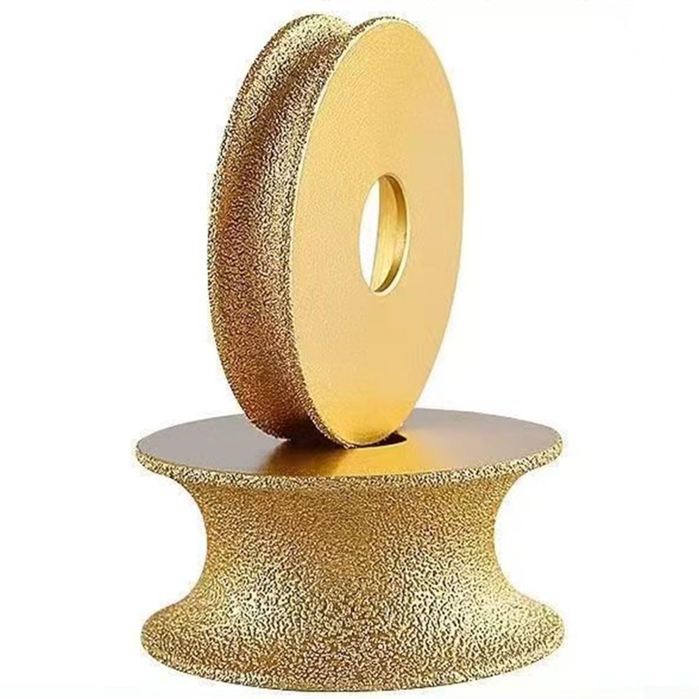 Mola a testa tonda brasata sottovuoto 74 x 20 mm per l'uso su superfici dure in pietra e vetro in lavori di costruzione (15 mm)