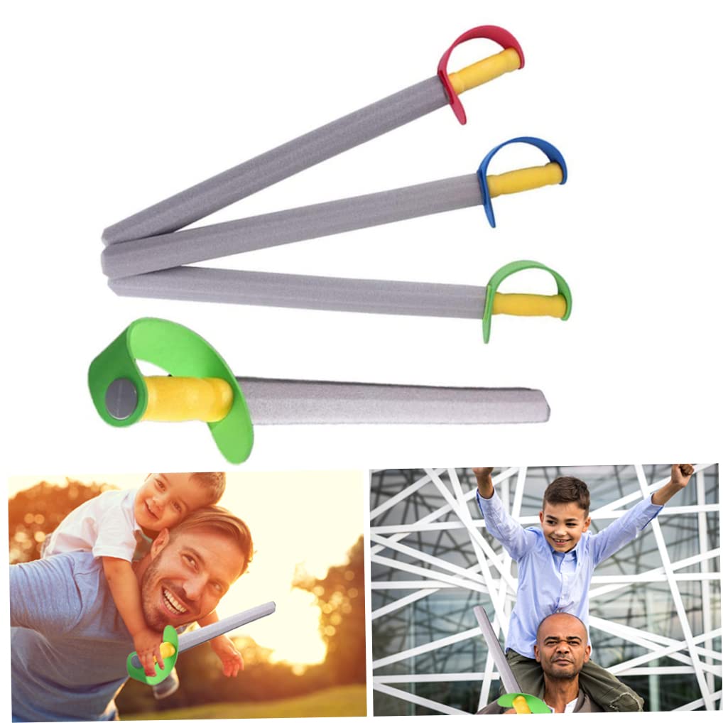 Espada de espuma para niños 4 pcs 21 inch de largo juguete de espuma Eva espada de seguridad suave e impermeable espada de cosplay para accesorios de actuación de jardín de infantes espada de juguete