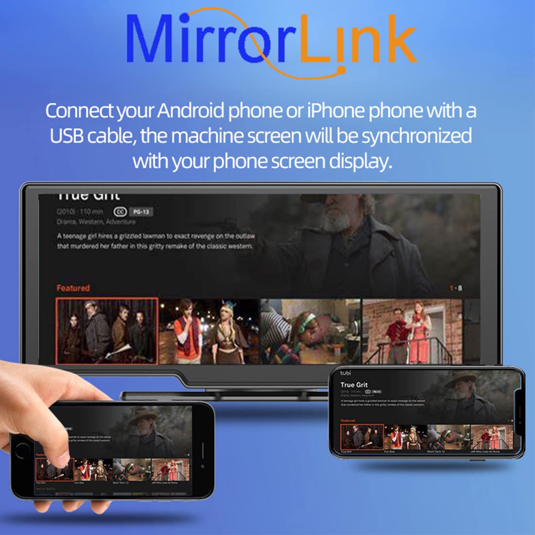 Amazon | ワイヤレスCarplayカーモニター、10インチフルHDタッチ