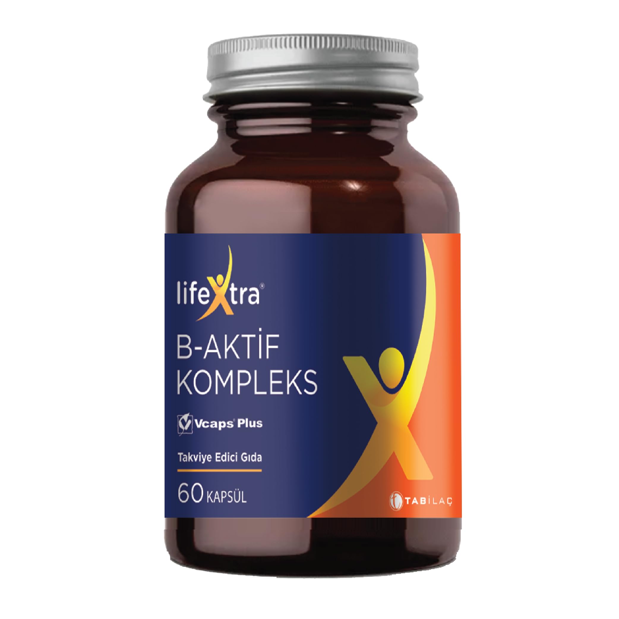 LifeXtra B-Aktif Kompleks 60 Bitkisel Kapsül Metilkobalamin Metilfolat P5P R5P İnositol Biotin