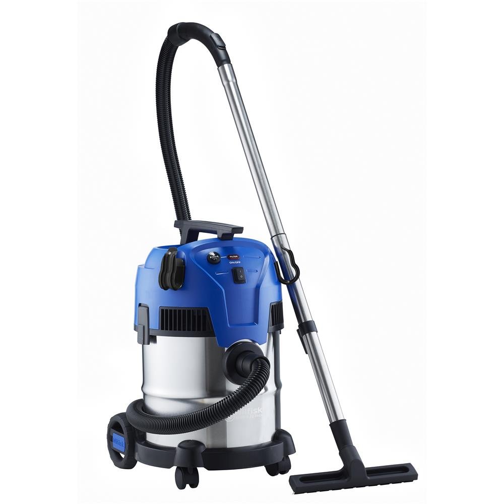 Nilfisk Multi II 22L Aspirador de Agua y Polvo Potente - Aspiradora de Bricolaje para Sólidos y Liquidos, Seco y Húmedo - Déposito en Acero Inoxidable (1200 W)