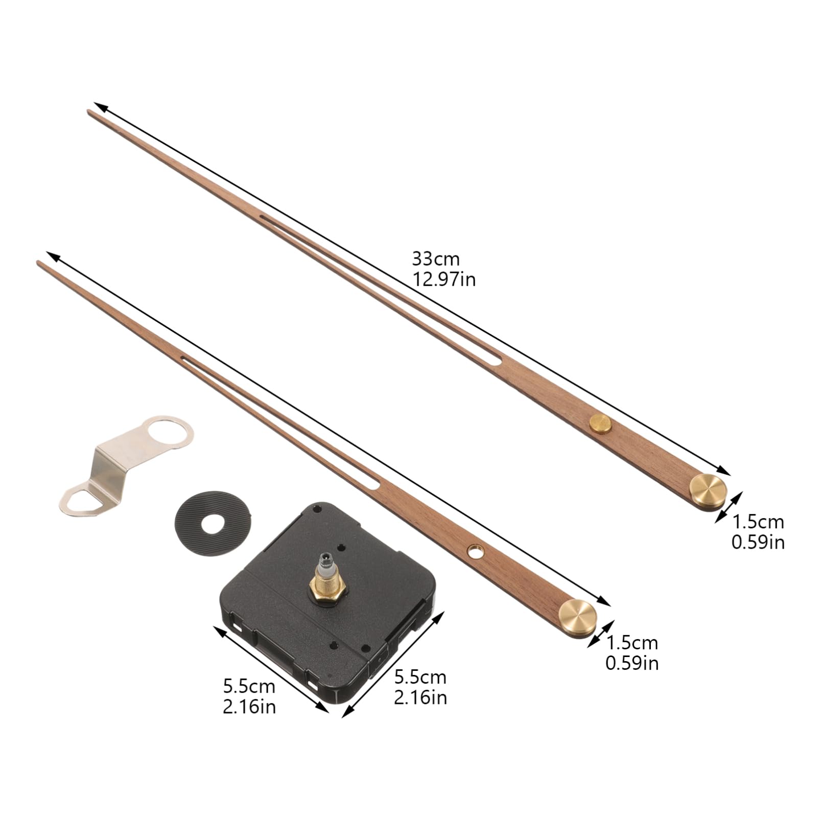 HOMSFOU 3sätze Hochdrehmoment Kit Mit Holzzeigern Für Wanduhr Präzise Zeitmessung Langlebige Materialien Für Kreative Projekte