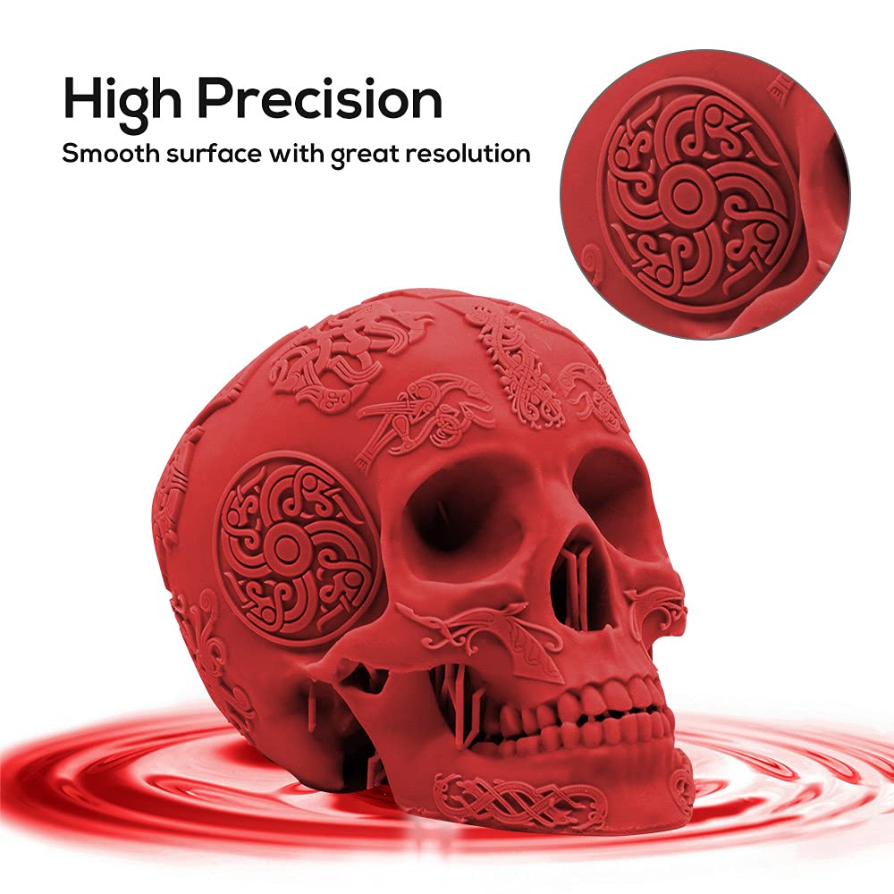 Produktbild von Toughness 3D-Druckerharz – 1 Kg Schwarz, Hochfestes 405 Nm UV-Harz Für LCD/DLP/SLA, Geringer Geruch, Hohe Schlagzähigkeit & Biegefestigkeit