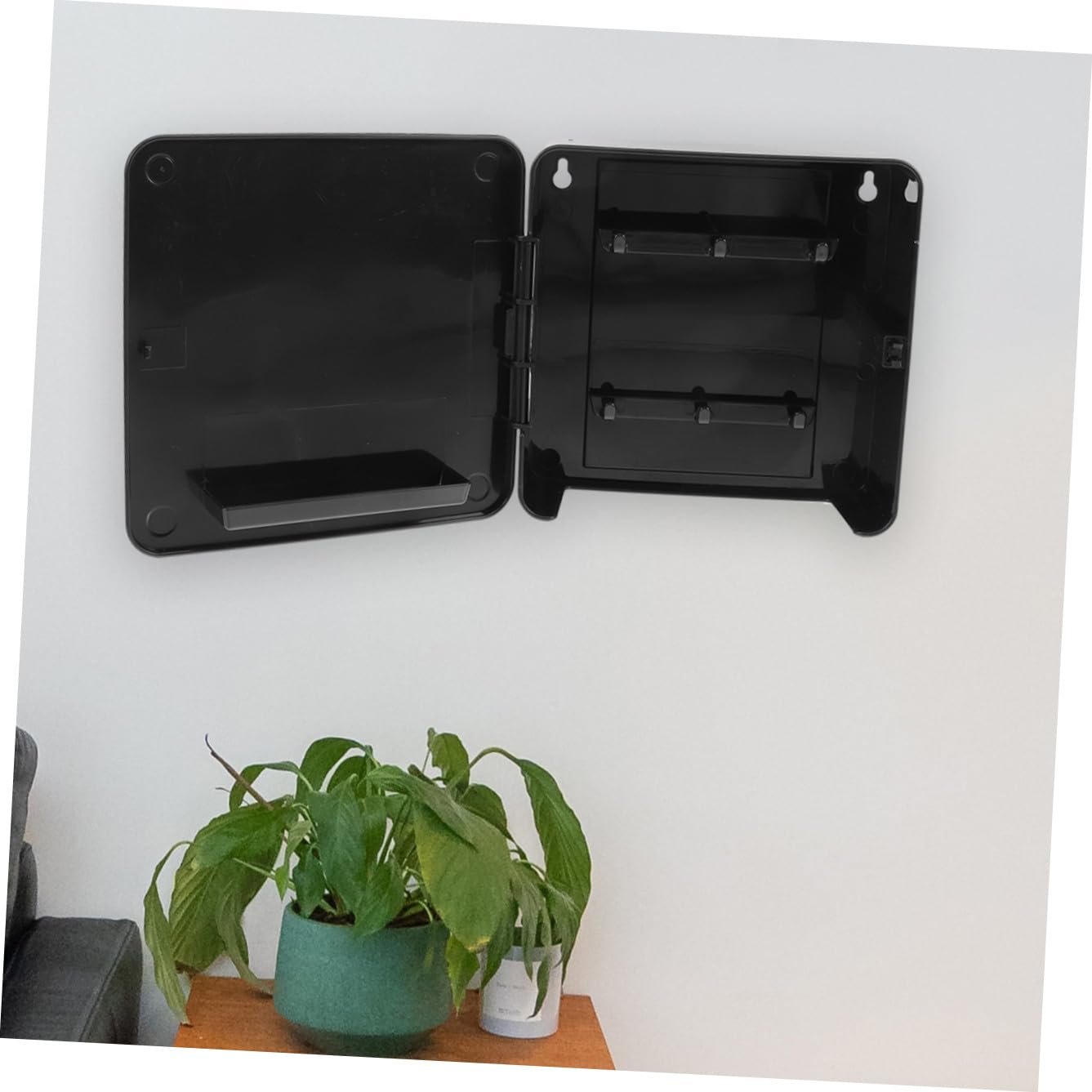 Alipis Appendichiavi da Parete Moderno in Plastica Nero, Portachiavi da Muro Design Elegante e Funzione Decorativa, per Ingresso e Libreria