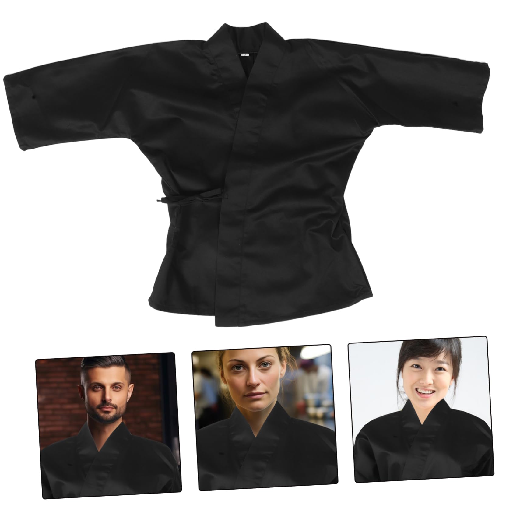 Divisa Cuoco Stile Giapponese Giacca Sushi Chef Unisex Abito da Lavoro Traspirante per Ristoranti Giapponesi e Sushi Bar