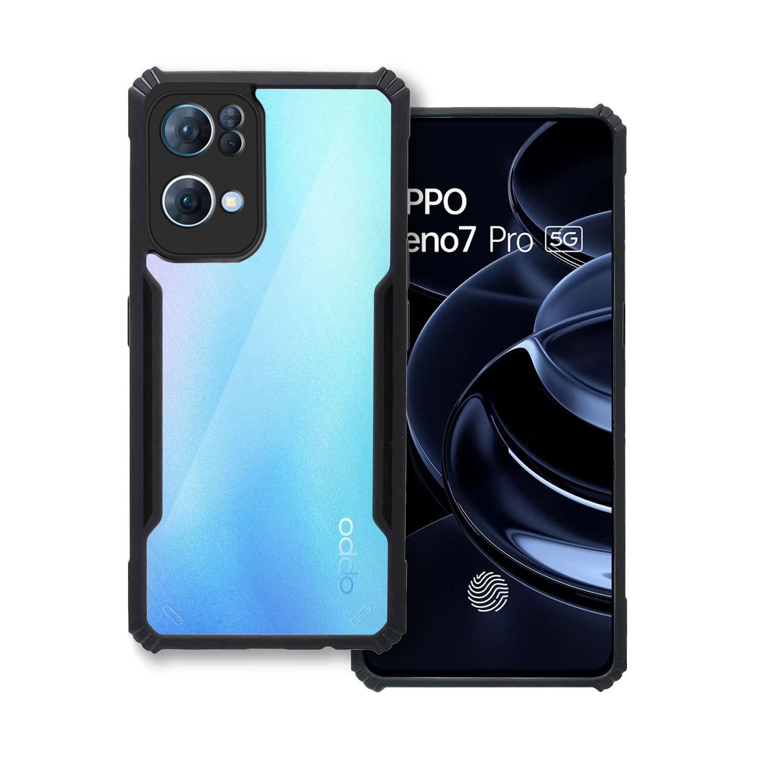 Amazon Brand - Solimo 360 Degree Protection Black Border Back Cover for Oppo Reno 7 Pro 5G - Black (B0BWGFD8D7) Amazon Price History, Amazon Price Tracker
