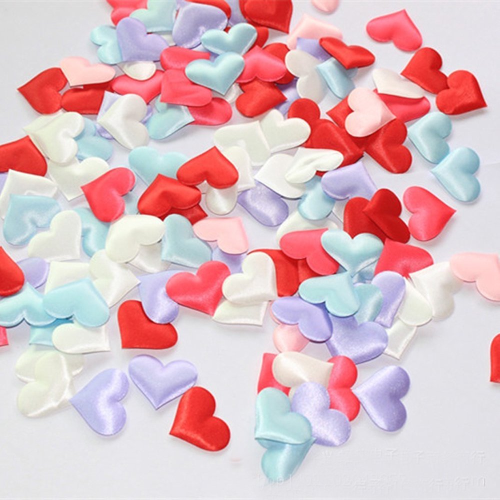 100 Rote Herz-Konfetti Aus Stoff – Perfekt Zum Streuen Bei Hochzeiten, Partys & Als Tischdeko