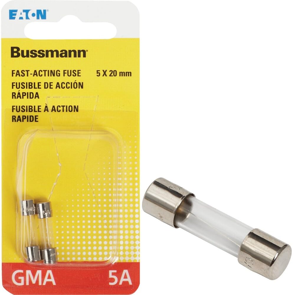Bussmann BP/GMA-5A 5 Amp Glass Fast Acting Cartridge Fuse, 125V Carded UL Listed, 2-Pack-picture-12