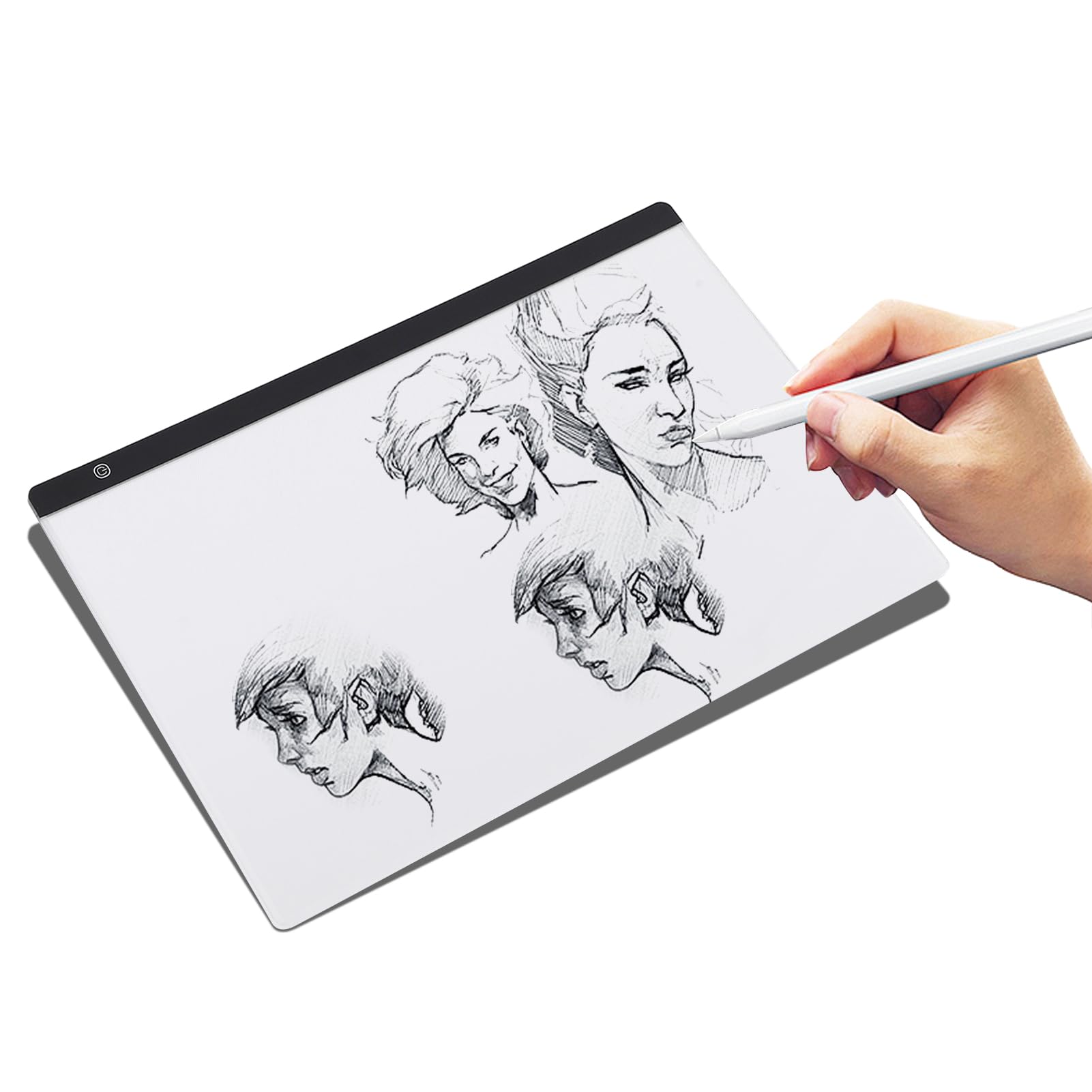 WGFOIP Blocco da Disegno Luminoso con Protezione per gli Occhi, Regolazione della luminosità, Nessuno Sfarfallio, LED a Risparmio Energetico, Tavolo da Disegno A2 per Studenti
