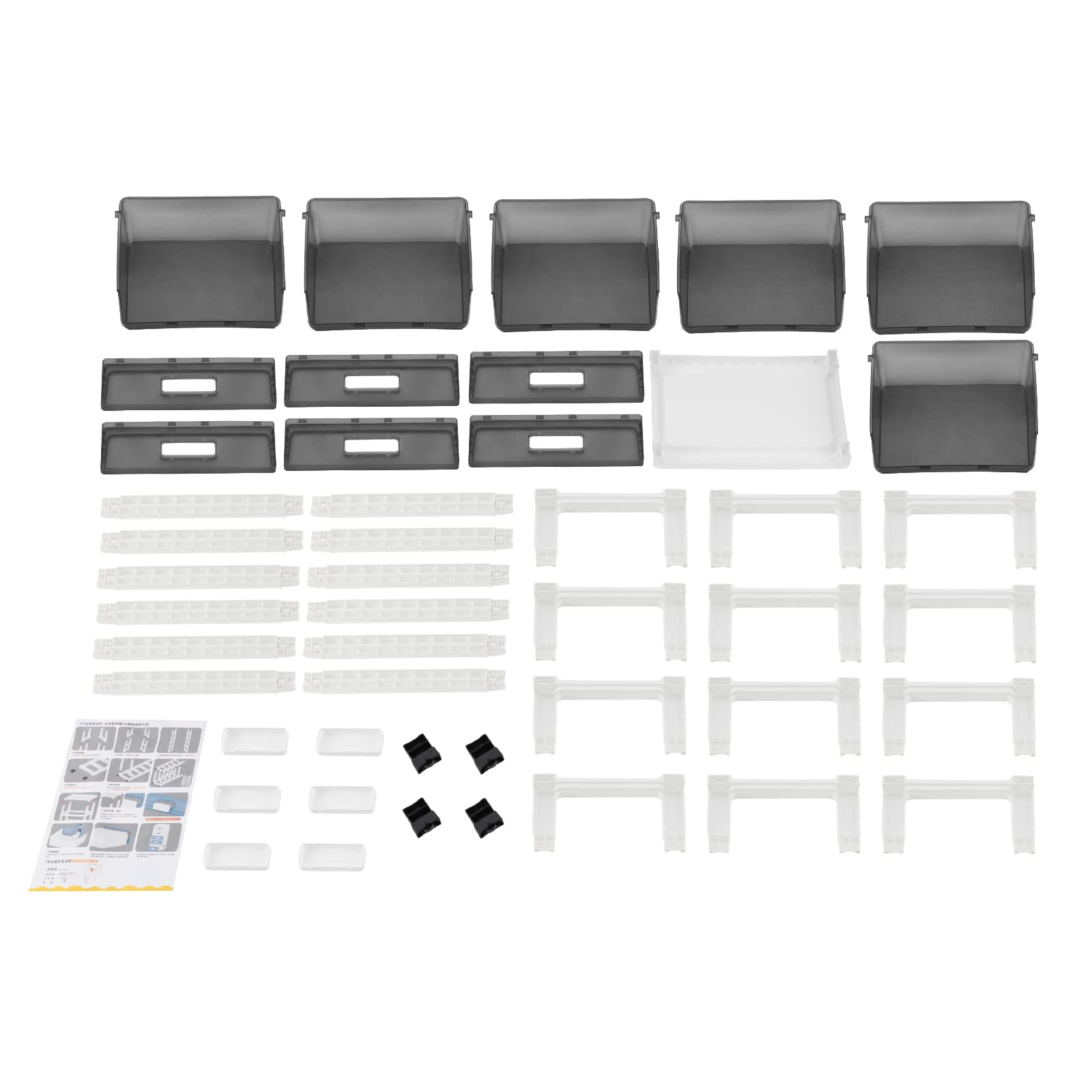 6 Ebenen Transparenter Schubladenbox aus PP,35x26x83.5cm Rollcontainer Schubladenschrank mit oberer Ablagefläche herausnehmbaren Schubladen,Schreibtisch Organizer für A4‑Ordner Make‑up Büromaterial