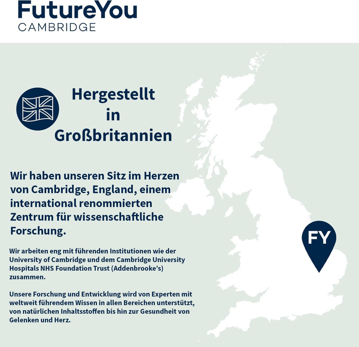 FutureYou Cambridge Vision+ Lutein Zeaxanthin Kapseln – Augen Komplex mit Lycopin, Vitamin E und Zink, Nahrungsergänzung, 28 Kapseln