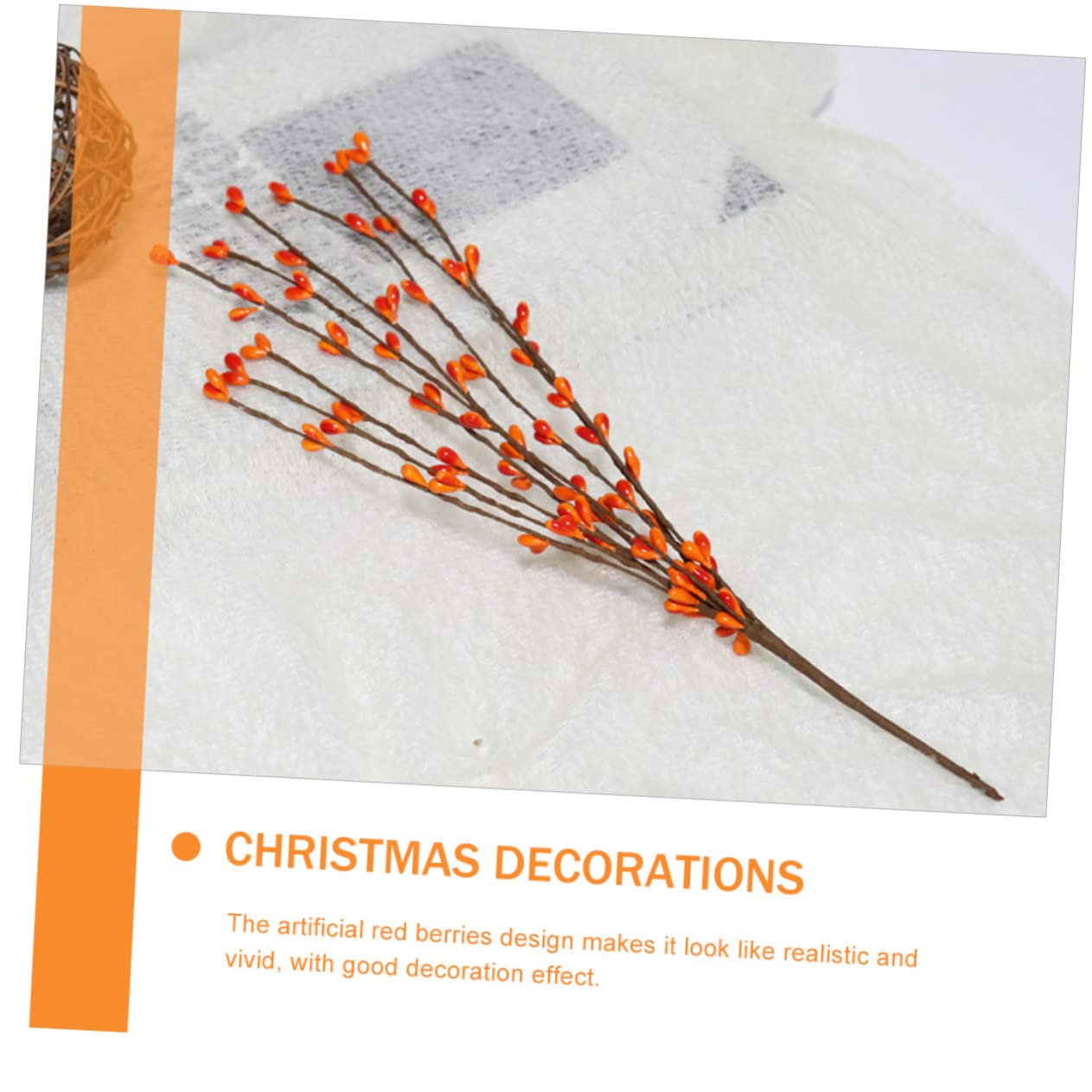 Alipis 4 Ensembles Branche De Baie Artificielle Bricolage De Noel Decoration pour Noel Faux Pics De Baies Pics De Baies De Houx Baie Artificielle D'oranger Décoration De Noël 5 Pièces * 4