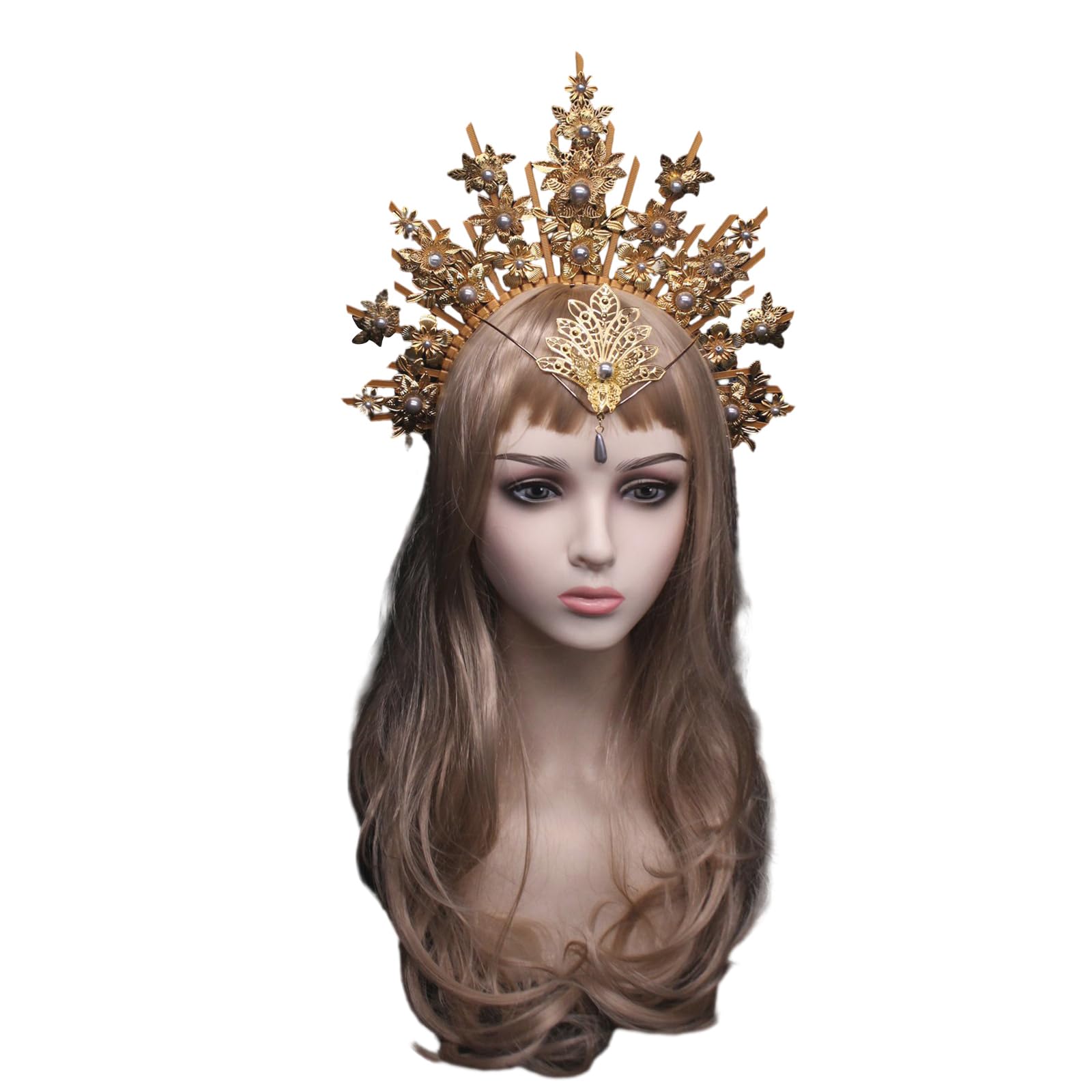Jazuaiao Multiple Type Can Choose Cosplay Crown Headband Set Festival Hair Hoop Halloween Headpiece New Year Prop Unisex Accessories Headbands for Women Supplies Accessories Embellishments