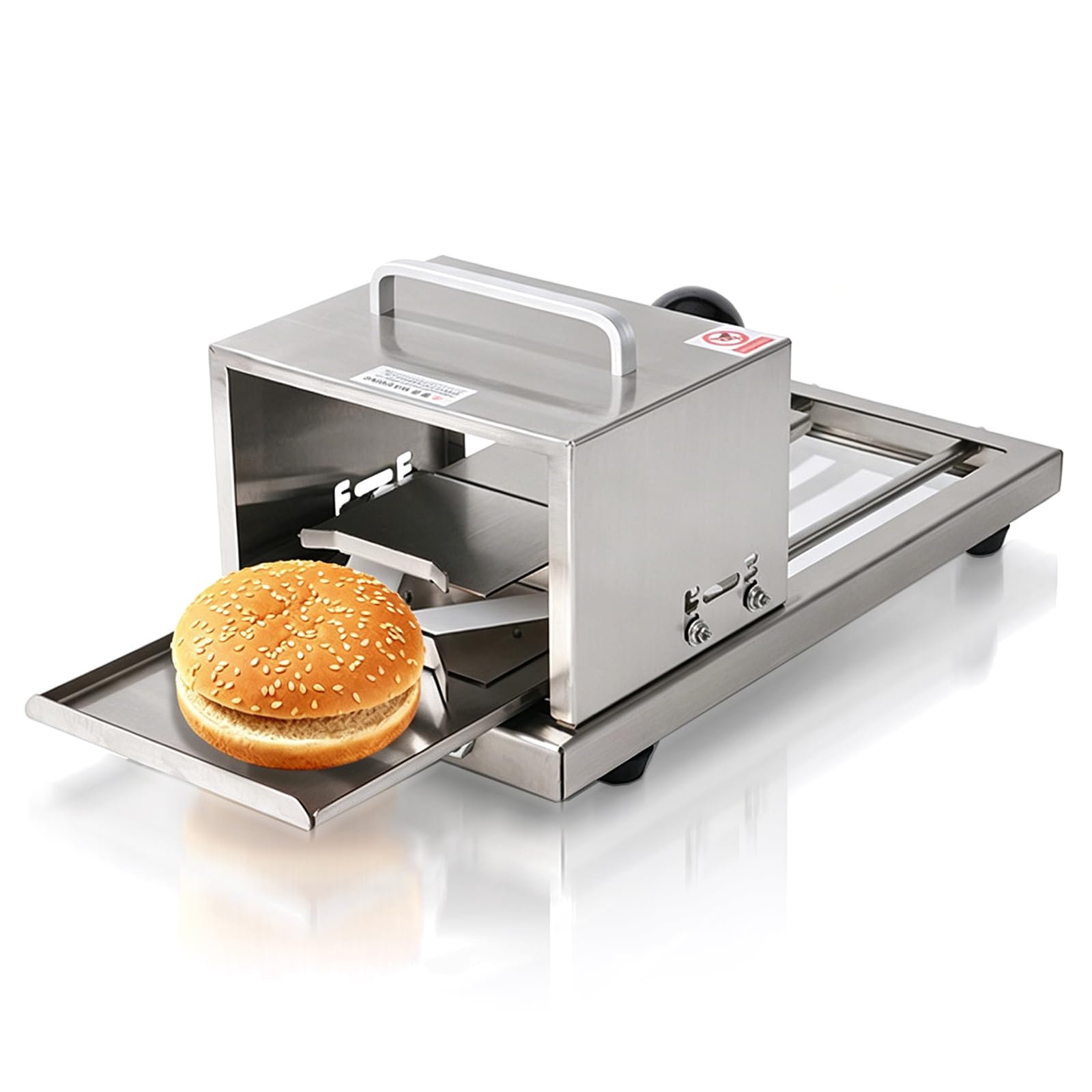 XDTKJDZ Commercial Bagel Slicer, Manual Push Pull Burger Bread Slicer, 4 Levels Adjustable Thickness, W/stainless Steel Blade, Handles Food Up To 6" Wide & 1.25" Thick, For Bagels, Breads