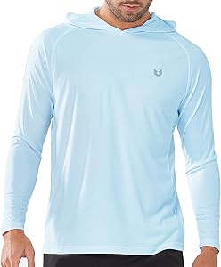 NORTHYARD Men's UPF 50+ Hoodie Shirts Long Sleeve Sun Protection Fishing Swim Beach UV SPF Rash Guard Quick Dry Lightweight