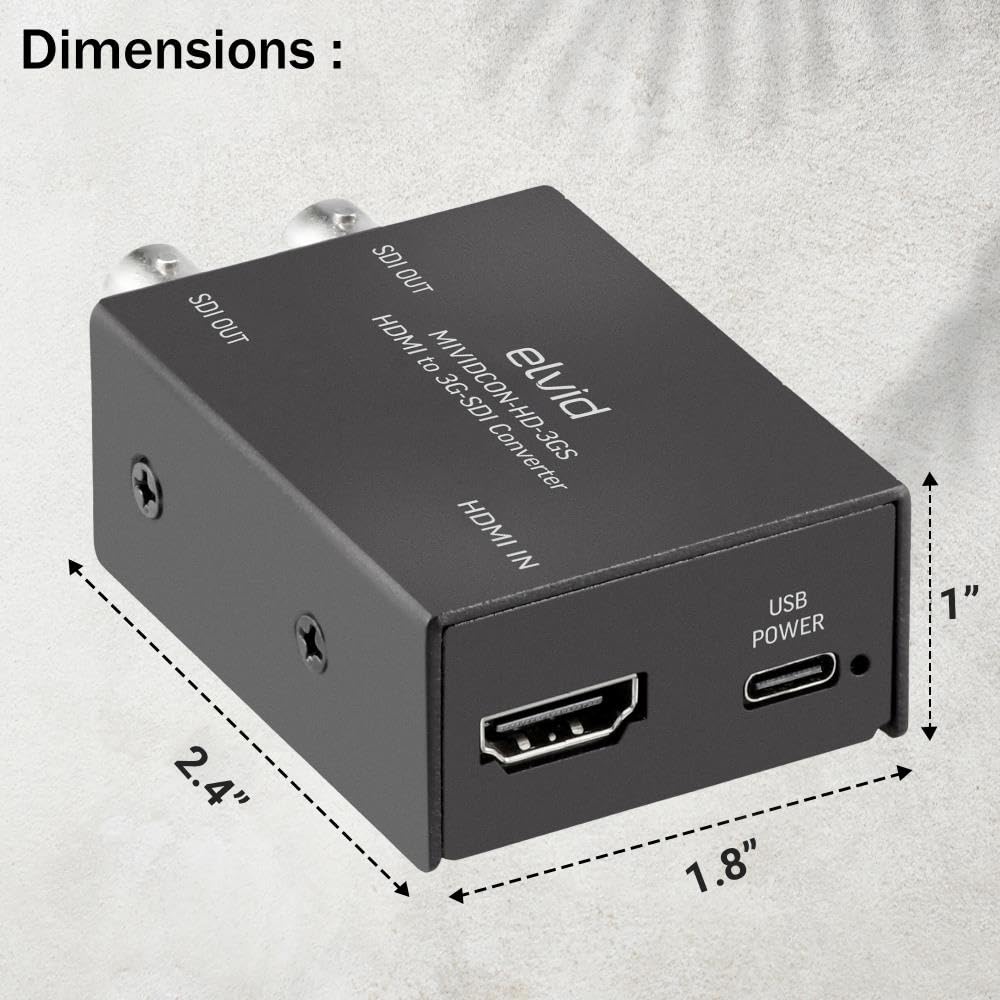 Amazon.com: ELVID HDMI to 3G-SDI Video Converter – HDMI to Dual 3G