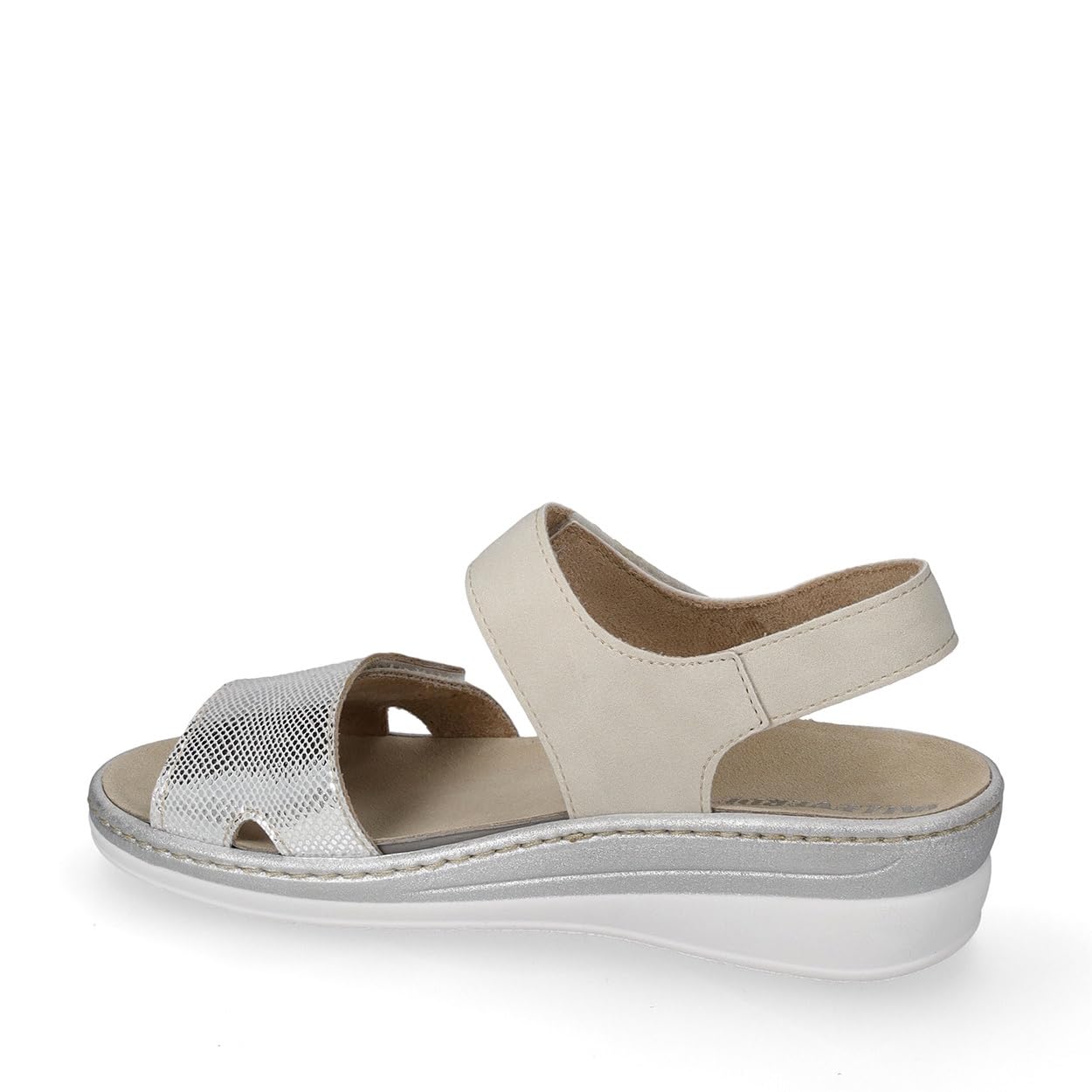 Valleverde Sandali Donna 56102 in Pelle Platino o Argento Scarpe Casual Comode, Leggere e Flessibili, Ideali per Primavera Estate