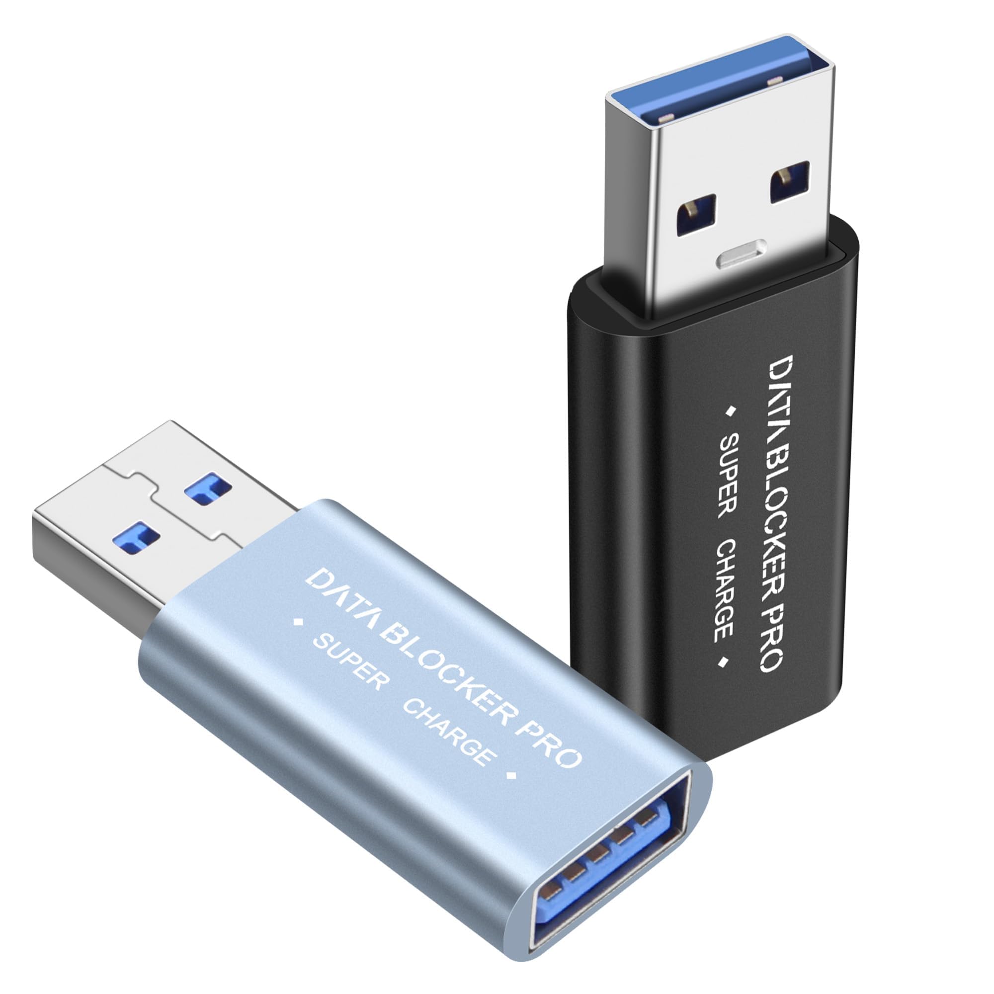 XMSJSIY USB Data Blocker USB Type-A 3.0 Data Defender Only for Quick Charge Protect Against Juice Jacking Secure Adapter Refuse Hacking for Smartphones Tablets Laptops - 2PCS