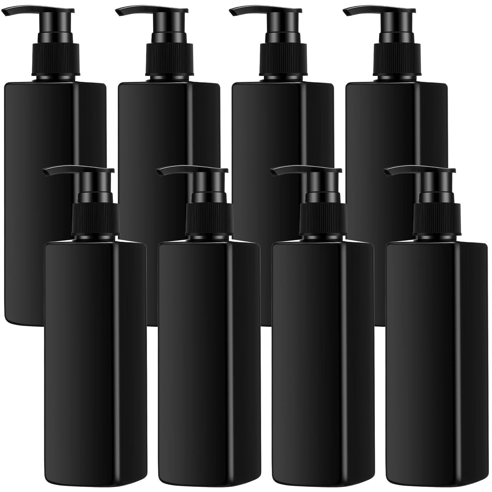 Chunful 8 Pcs Soap Dispensers Plastic Pump Bottles 8.5 oz Refillable Dishwashing Liquid Dispenser with Pump Leakproof Empty Lotion Shampoo Bottles