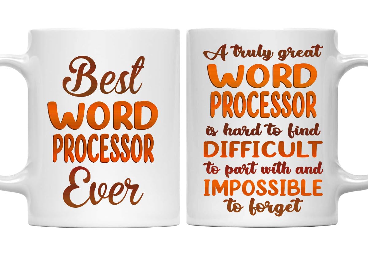 MONIZILUCKY Gifts For Word Processor - Best Word Processor Ever Mug - Word Processor Gifts - 11oz White Ceramic Mug for Office, Women, Men, Work Friends, Coworkers - Thanksgiving, Christmas Gift