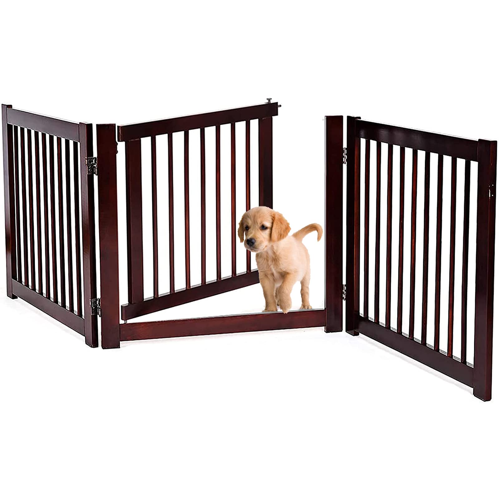 Buy HAPPAWS Extra Wide Walk Through Pet Gate with Door, 3/4Panel 24/30