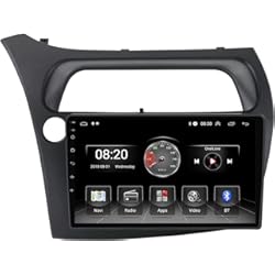 Pantalla Para Honda Civic 2007 Android 11 Autorradio Multimedia GPS para Honda Civic 2006-2011 Radio Pantalla Coche Soporta Bluetooth Control del Volante FM WiFi Pantalla Dividida +Cámara Trasera