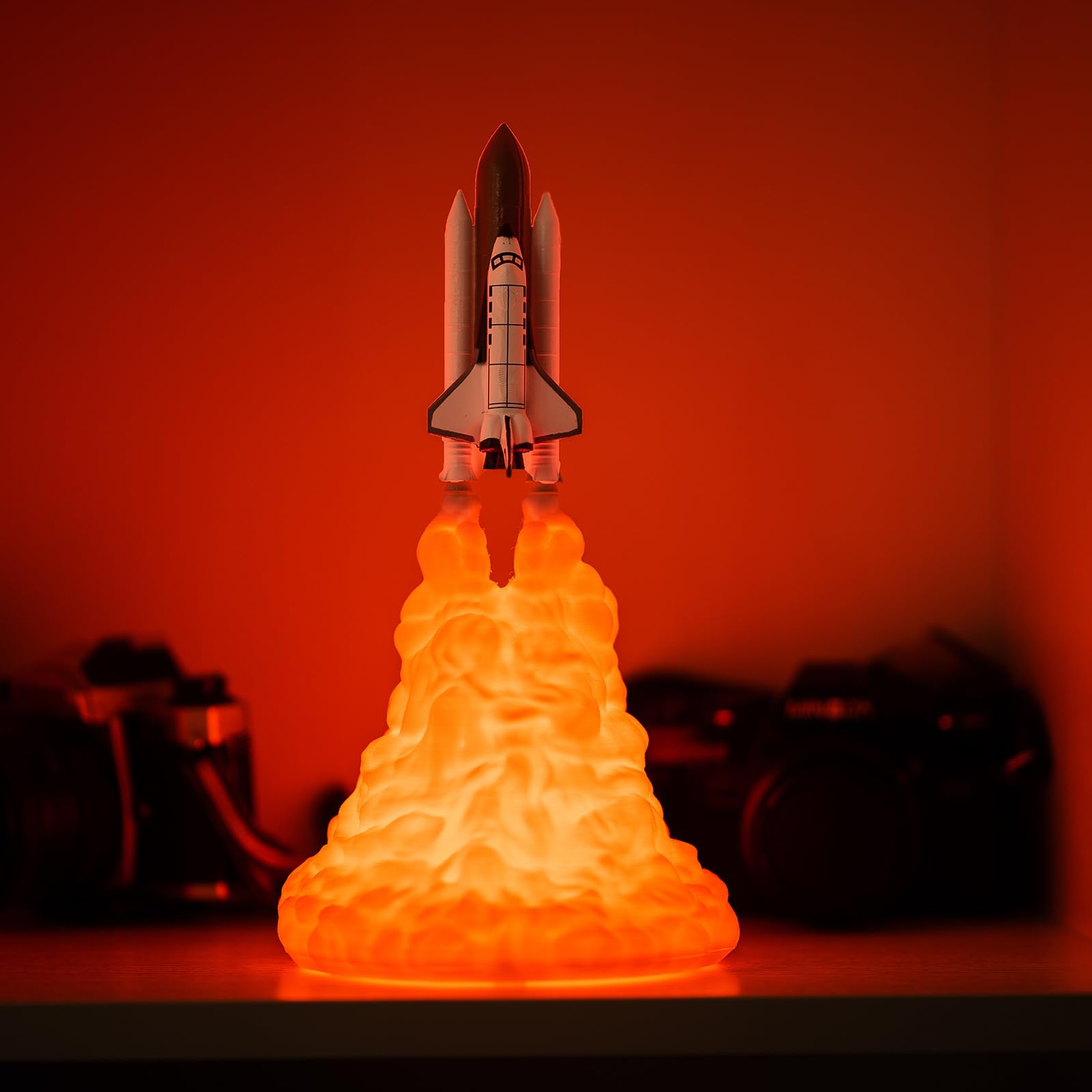 Ulalaza Fire Dragon lamp ice Dragon lamp 3D Printing Night lamp Moon lamp with USB Gift Suitable for Decorating Bedroom
