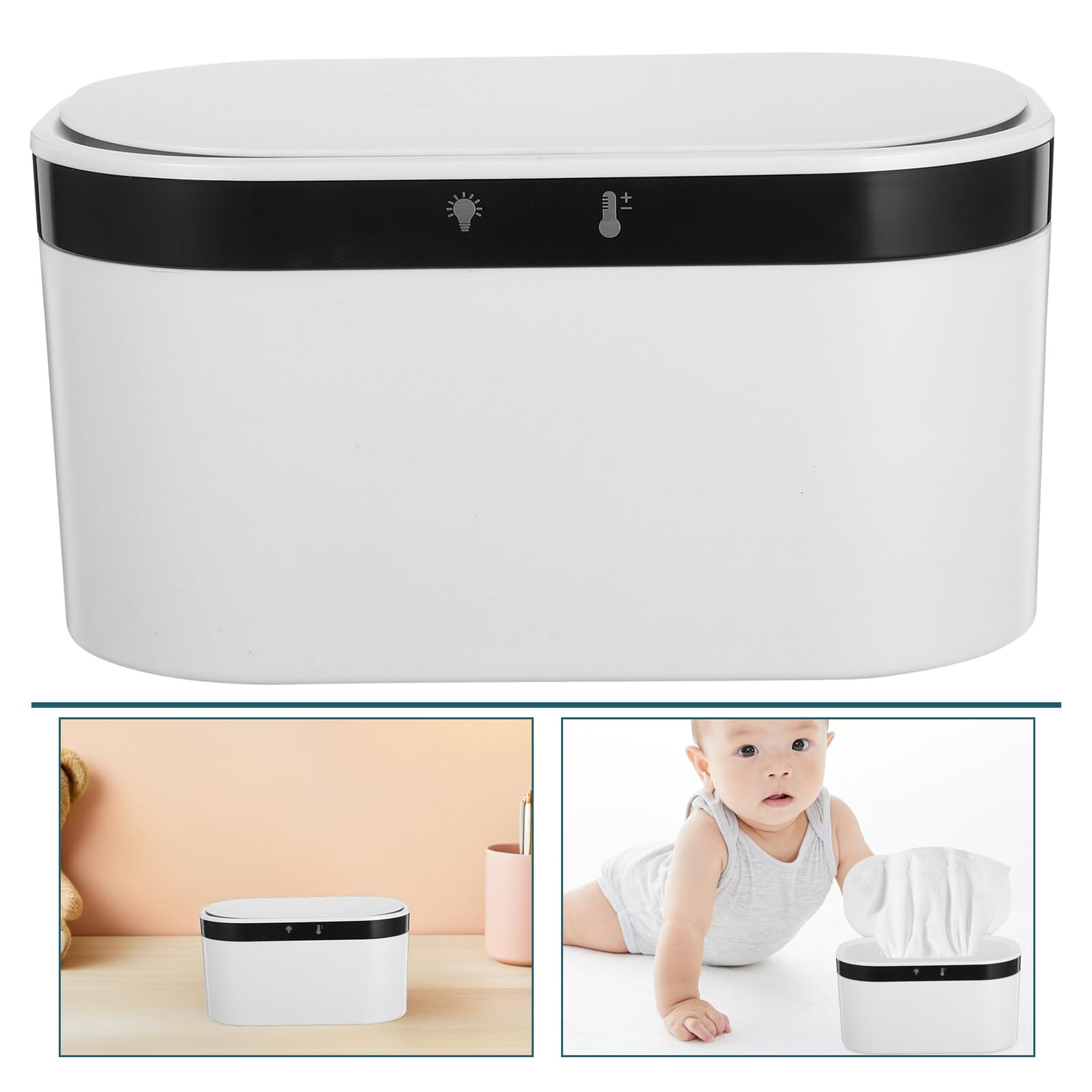 TOYANDONA Calentador Eléctrico de Toallitas para Bebés con Calentamiento Rápido Dispensador Compacto y Portátil para Toallitas Húmedas y Paños Pequeños Temperatura Constante para Cuidado