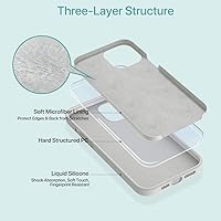 Vista 1252 de Miracase Funda diseñada para iPhone 13 Pro Max con protector de pantalla, [forro de microfibra suave antiarañazos], funda protectora de silicona