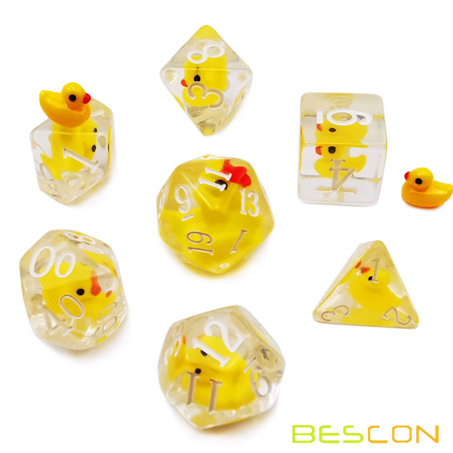 Amazon.com: BESCON DICE YellowDuck RPG Dice Set of 7, Novelty