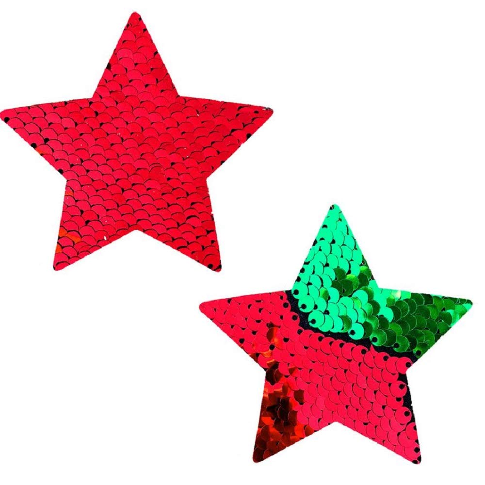 Neva Nude Iridescent Crystal Beamz Nipztix Pasties Nipple Covers for Festivals, Raves, Lingerie and More, Made in USA