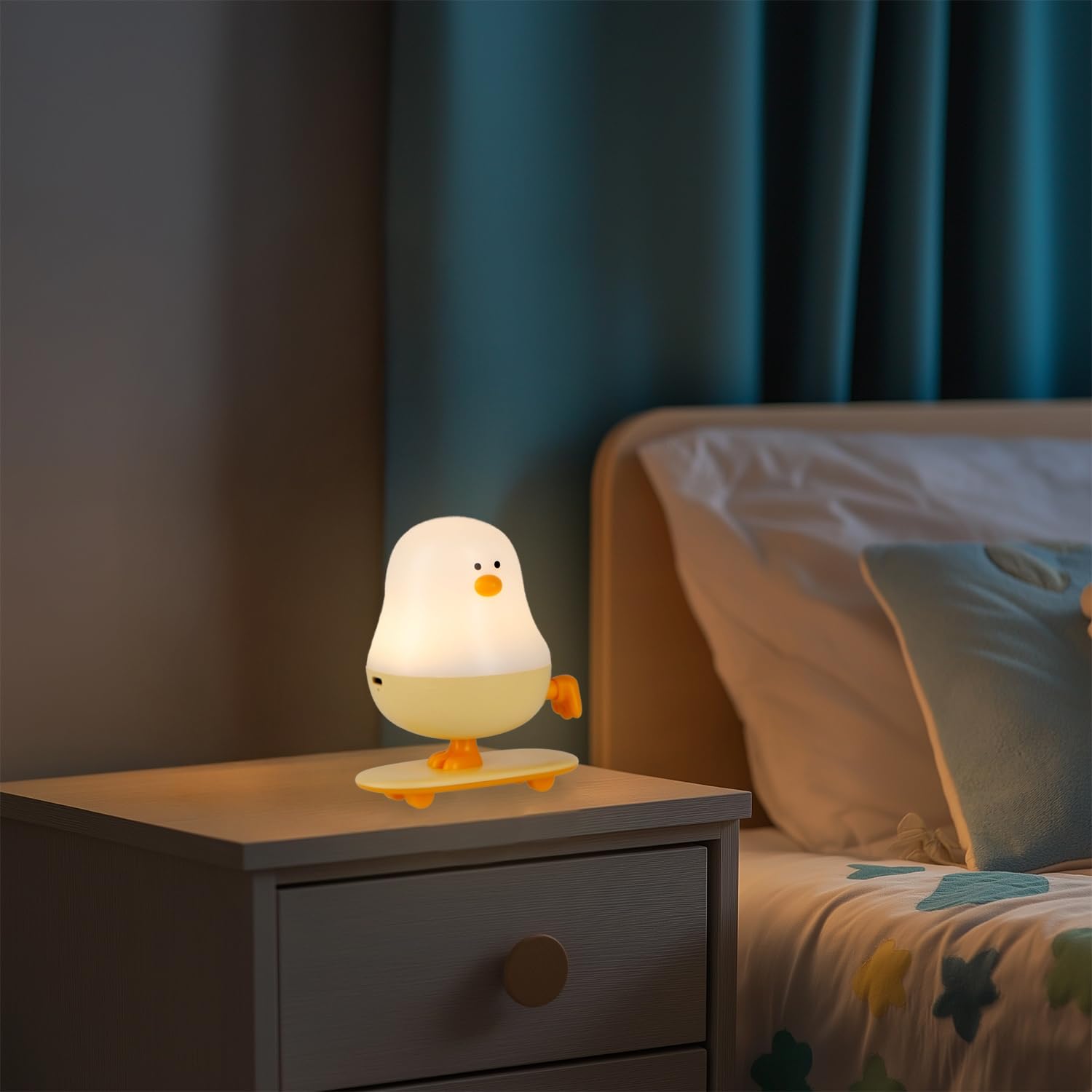 M Mimotec LM9206 Children's Touch Table Lamp Led Chick, Warm Temperature 3000K, Original Design with Opal Finish, Ideal for Children