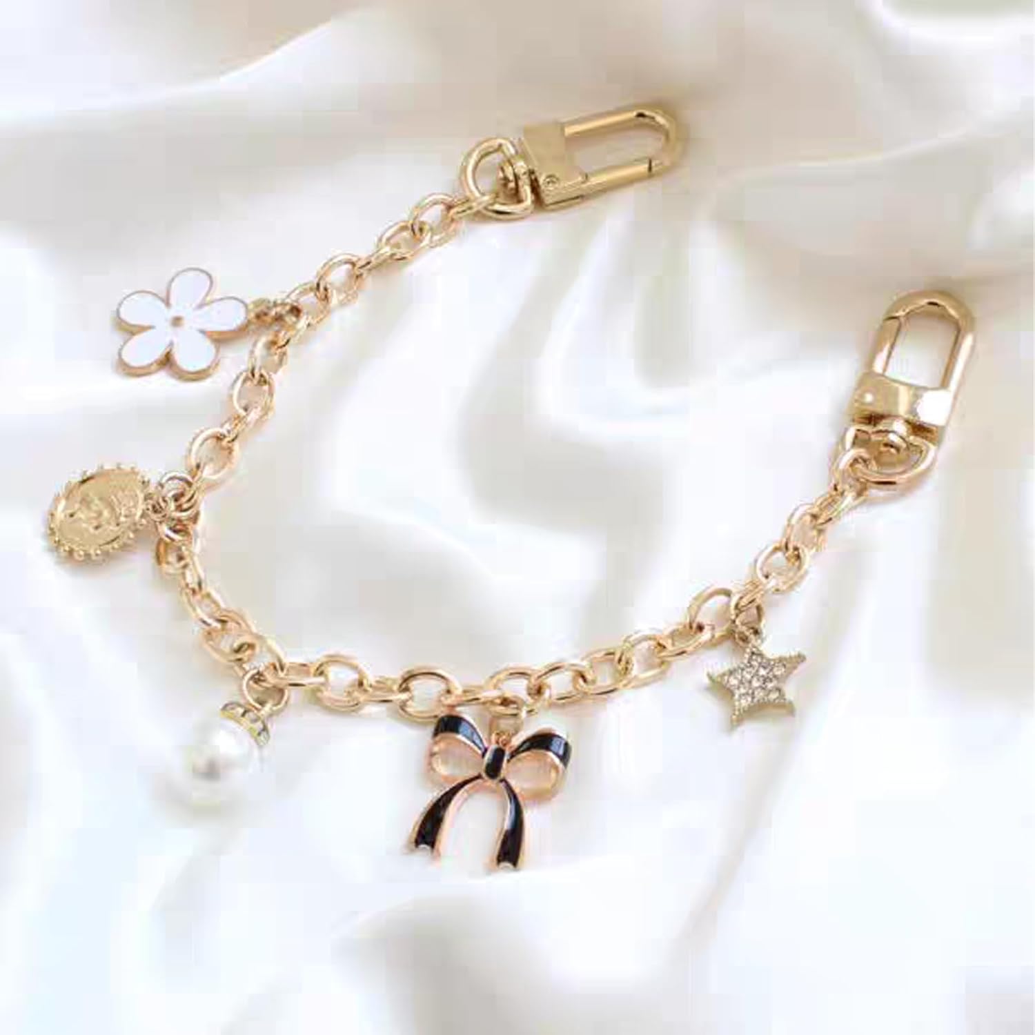 Purse Chain Strap Handbag Charms Accessories Cute Gold Key Chain Accessories,for Woman Wallet Crossbody Shoulder Bag image 3