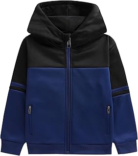 LLdress Boys,Clothing,Coats, Jackets & Gilets,Jackets LLdress Hoodie for Boys Fleece Jacket Zip Up Sherpa Lined Hooded Sweatshirts with Two Pockets 6-15 Years Old