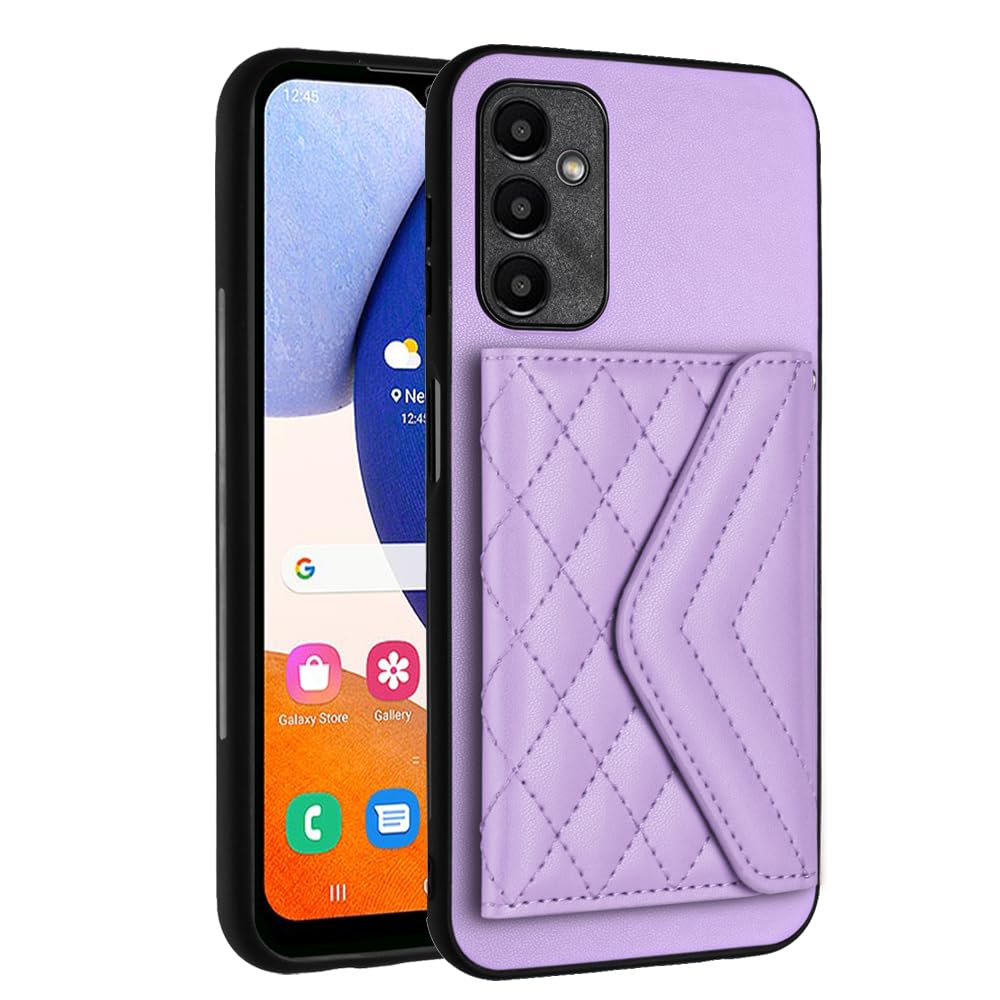 Asdsinfor Case for Samsung Galaxy A25 5G, PU Leather Wallet Case with [RFID Blocking] [Credit Cards Holder][Kickstand][Magnetic Closure] Protective Cover for Galaxy A25 5G, Purple YBX