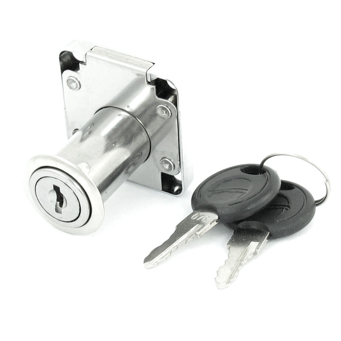 Uxcell Silver Sourcing Map Tone 19Mm Dia X 20Mm Length Cylinder Head Furniture Security Drawer Lock W 2 Keys