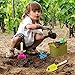 Kids Gardening Tools Set, 5PCS Gardening Tools for Kids Metal with Sturdy Wooden Handle Safe Gardening Tools 8