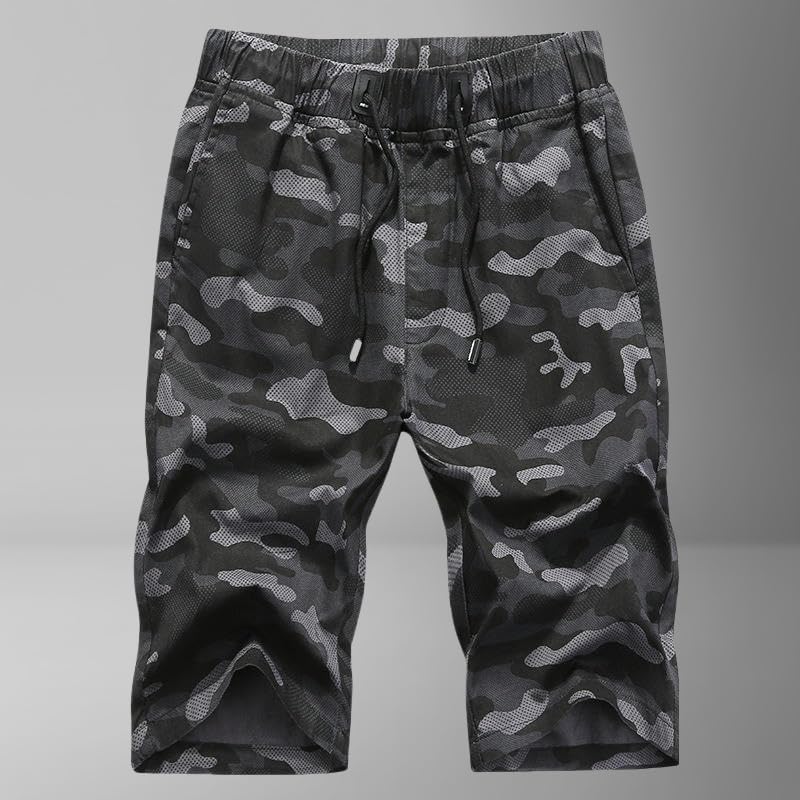 Short d'été décontracté confection premium en coton stretch masculin - 2