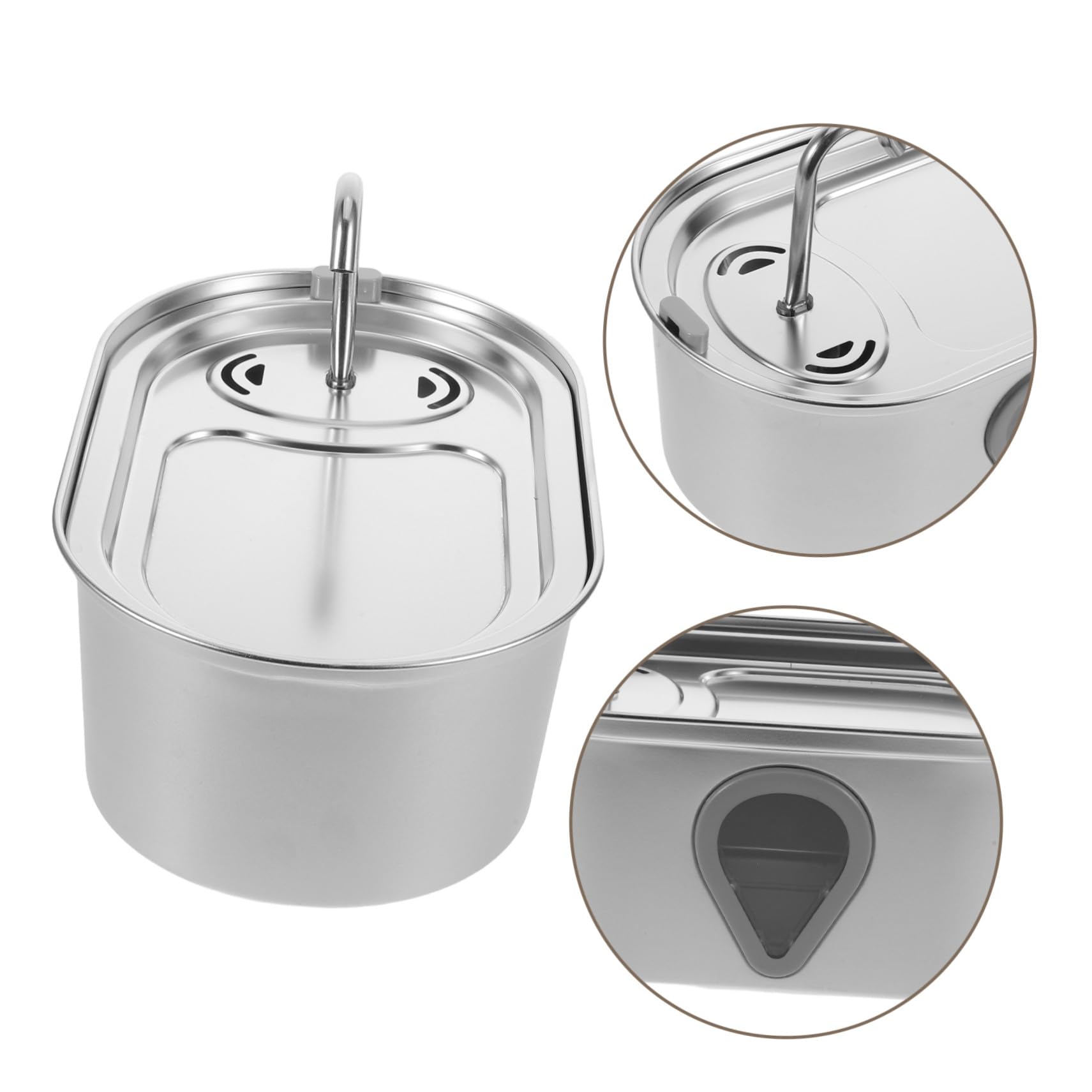 BESTonZON Bebedero Automático para Gatos Acero Inoxidable Dispensador de Agua Recarga USB para Interiores Adecuado para Perros y Gatos Pequeños