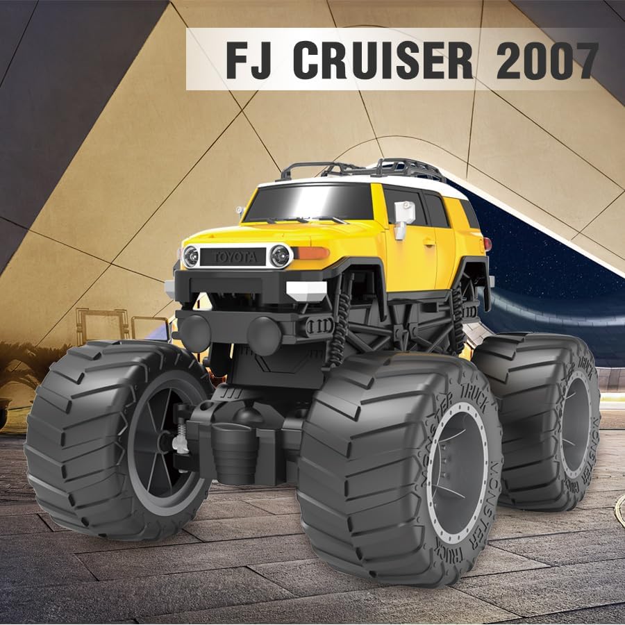 Miniatura 3 de Vinie Jeep a control remoto para niños, autos RC Toyota FJ Cruiser 2007, escala 124, juguetes para niños con licencia oficial, 2.4Ghz inalámbrico,