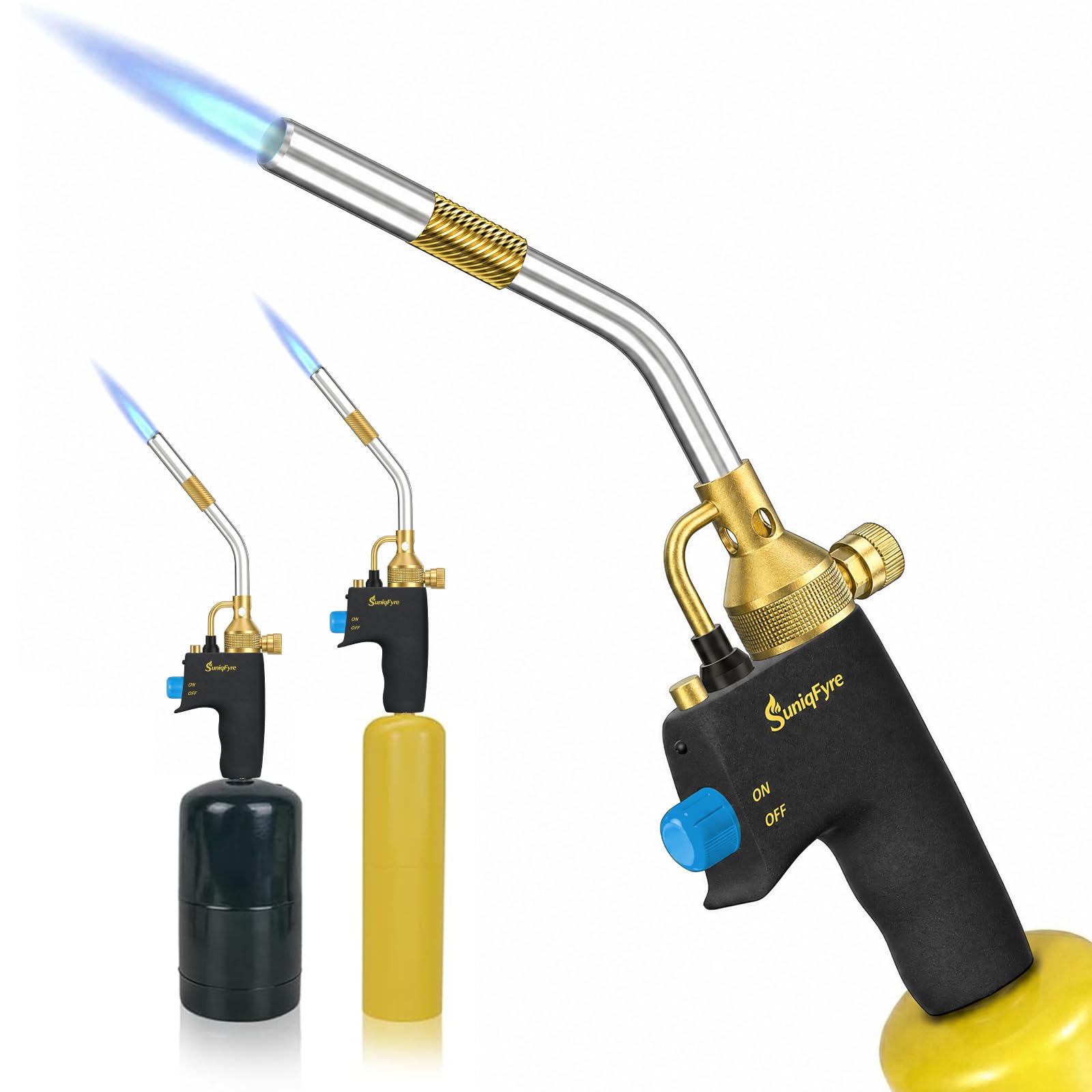 Propane Torch Head, Upgraded 10,000 BTU, Built-in Regulator&Flame Lock, 360° All-Angle Burn Plumbing Torch Compatible with MAPP/MAP-Pro/Propane for Soldering, CSA Certified — Amazon image 10