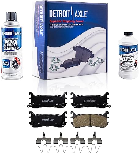 Vista 13 de Detroit Axle - Kit de freno trasero para Ford Fusion Lincoln MKZ Zephyr Mazda 6 Mercury Milan, repuesto de pastillas de freno de cerámica