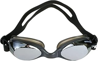 Water Gear Metallic Razor Anti-Fog Swim Goggles - Silver/Black