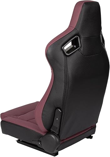 Miniatura 7 de 2 asientos de carreras, asientos universales de cuero de PVC con deslizadores de doble bloqueo para ajuste delantero y trasero, asientos de carreras