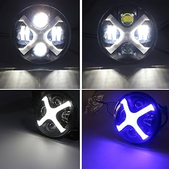 Amazon | HOZAN 7インチ クローム LED オートバイヘッドライト Amazon | HOZAN 7インチ クローム LED オートバイヘッドライト